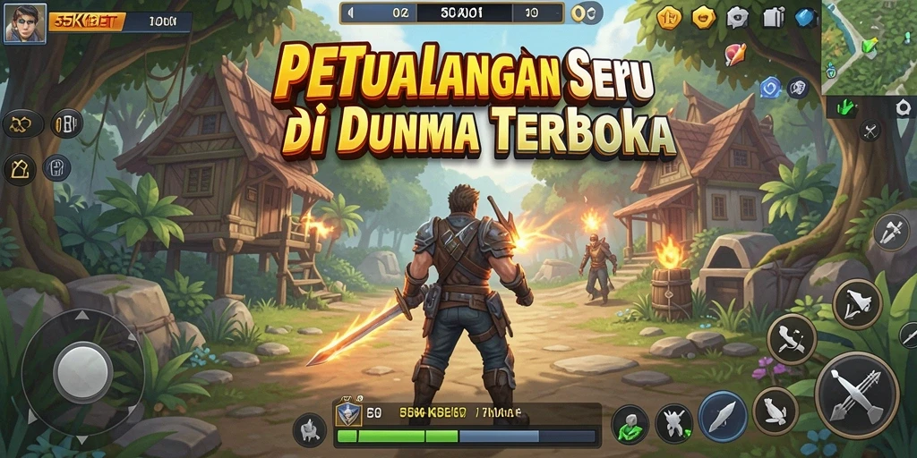 Tangkapan layar gameplay <strong>55KBET</strong> menampilkan momen epik dalam petualangan Open World.
