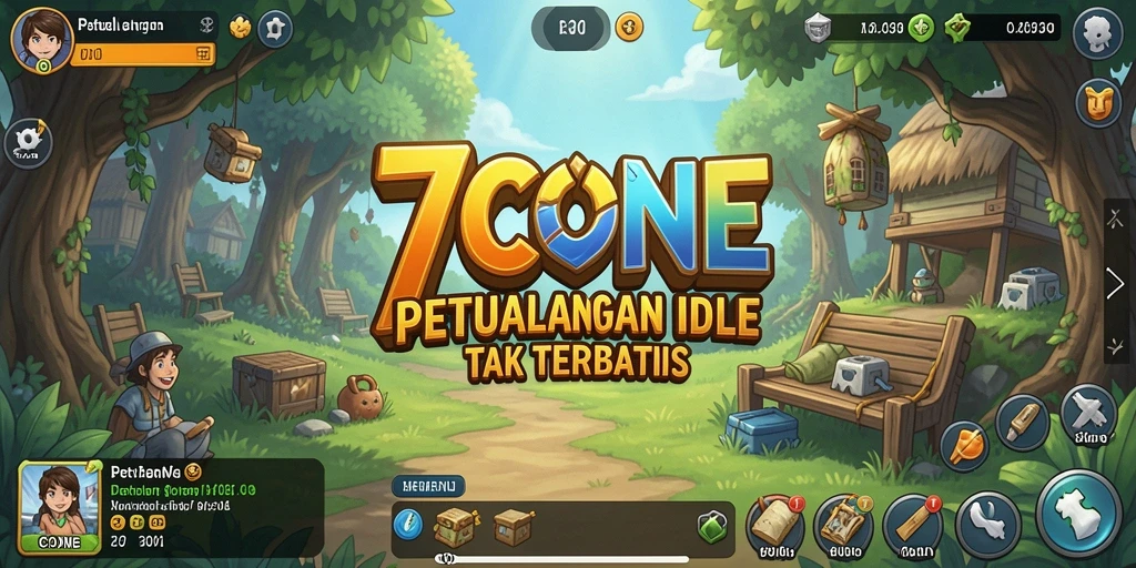 Tampilan gameplay <strong>7CONE</strong> yang mengasyikkan dengan mekanik Idle.