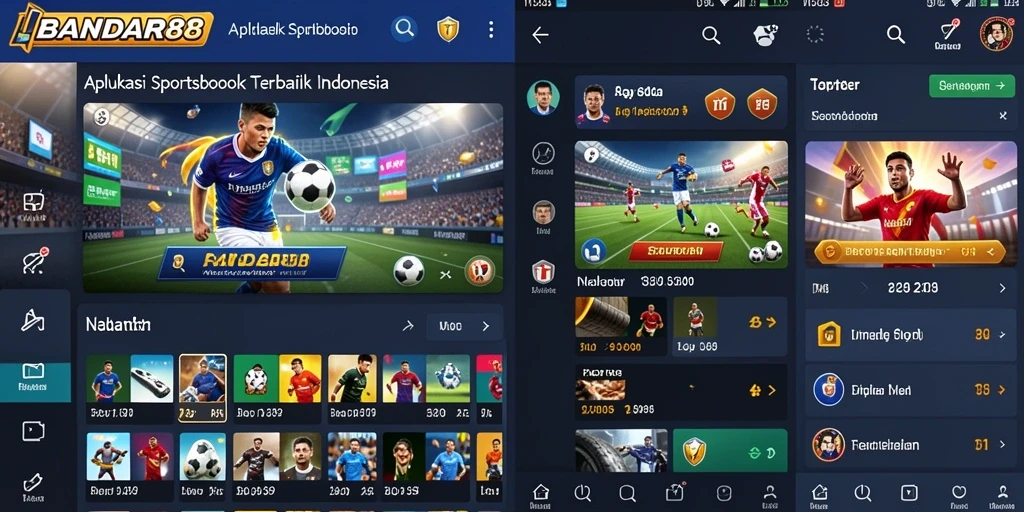 Tampilan gameplay sportsbook BANDAR88 dengan opsi taruhan yang beragam.