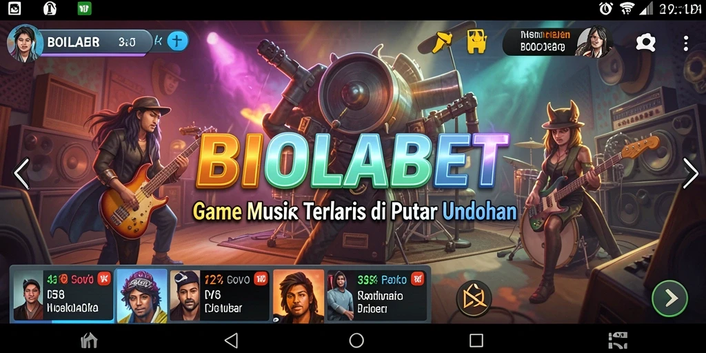 Tampilan gameplay seru di BIOLABET saat Anda menari mengikuti nada.