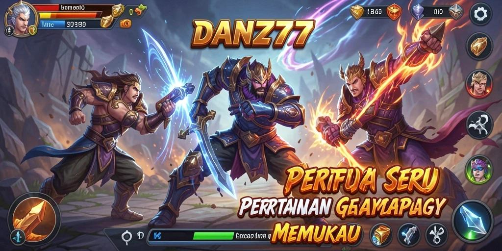 Screenshot menunjukkan aksi pertarungan seru di DAN777.