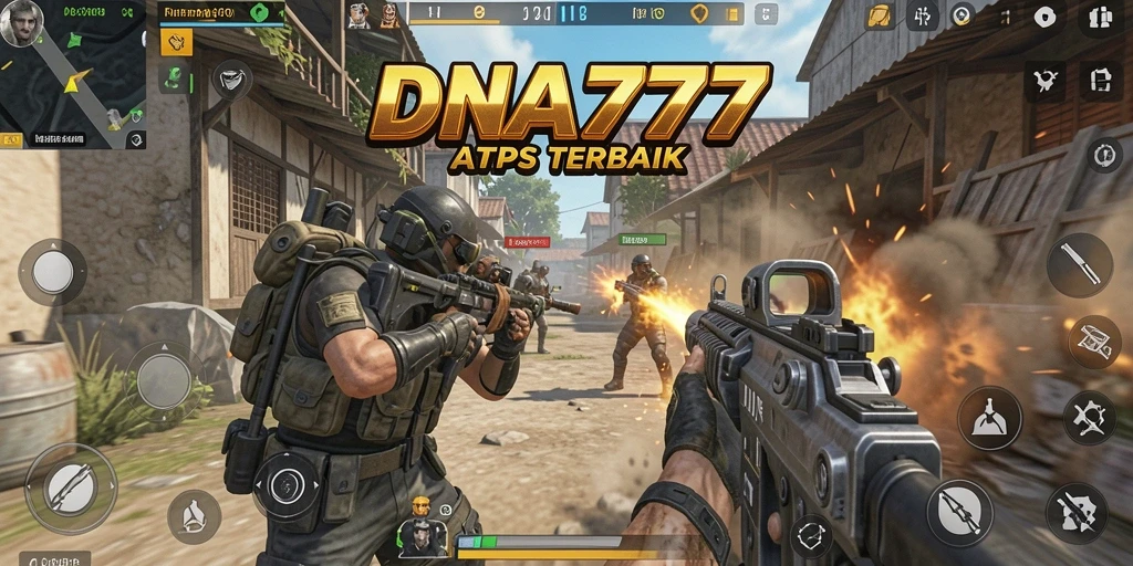 Screenshot utama gameplay <strong>DNA777</strong> menampilkan aksi seru di medan tempur.
