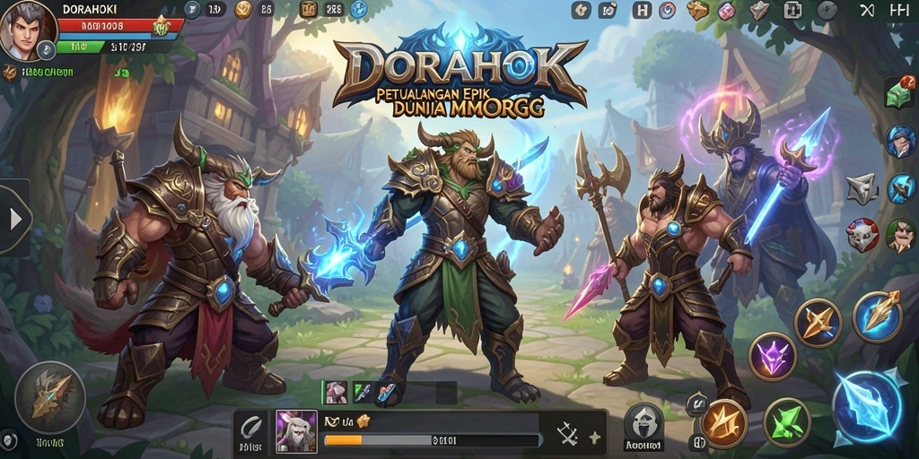 Tampilan gameplay seru dan grafis menawan dari DORAHOKI.