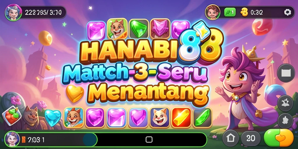 Tampilan gameplay HANABI88 yang menarik dan penuh warna.