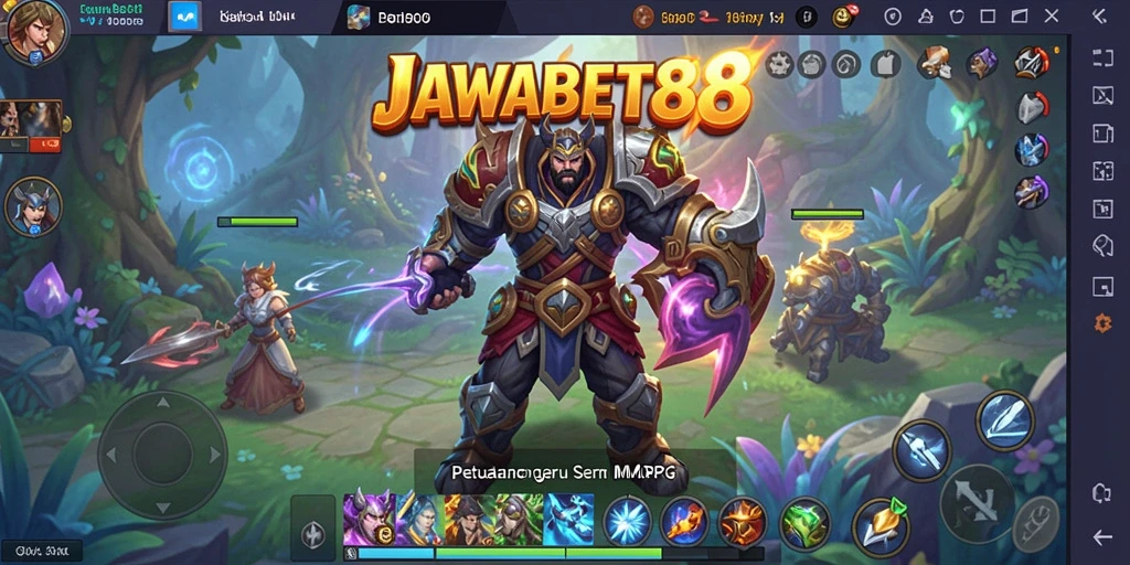 Screenshot gameplay JAWABET88 menampilkan aksi seru dalam pertempuran MMORPG.