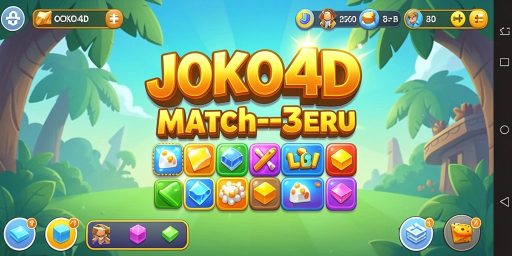 Screenshot gameplay JOKO4D dengan momen permainan Match-3 yang seru.