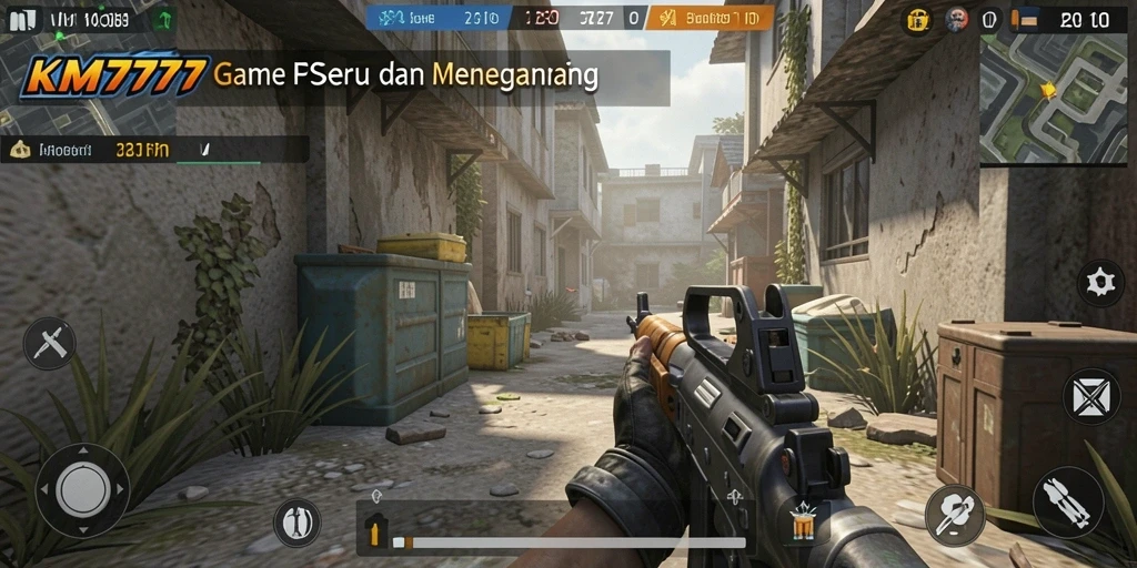 Gameplay menarik KM777 dengan suasana tembak-menembak yang intens.