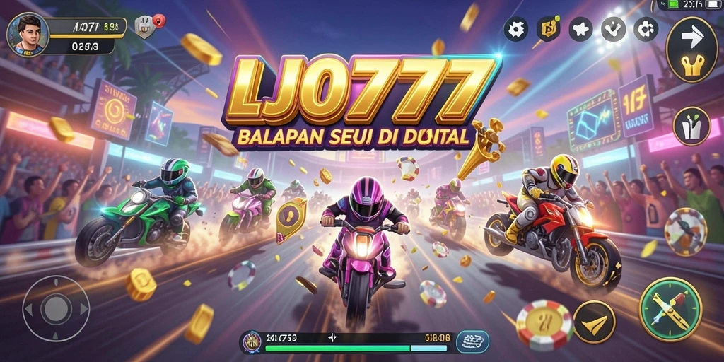 Gameplay LJO777 menampilkan balapan seru dengan detail grafis yang menakjubkan.
