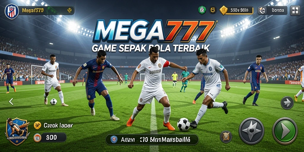 Tampilan gameplay <strong>MEGA777</strong> yang mendebarkan dan realistis dalam sepak bola.