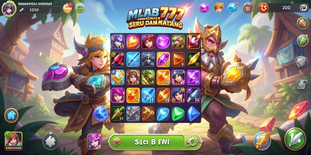 Gameplay MLBB777 dengan tantangan Match-3 yang seru.