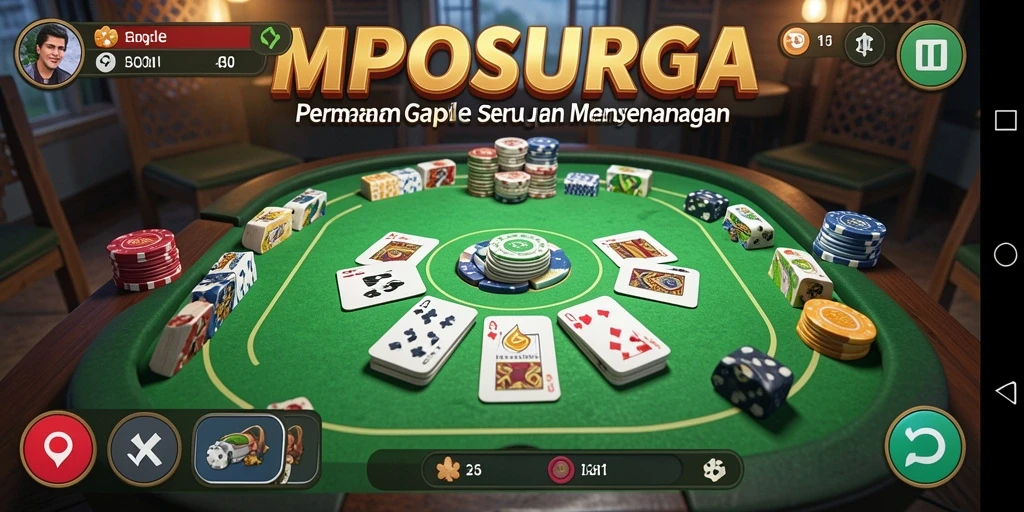 Tampilan menarik dari gameplay Gaple MPOSURGA.