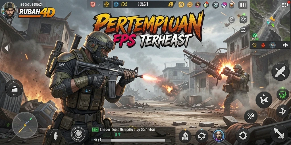 Screenshot menampilkan aksi pertempuran seru dalam RUBAH4D.