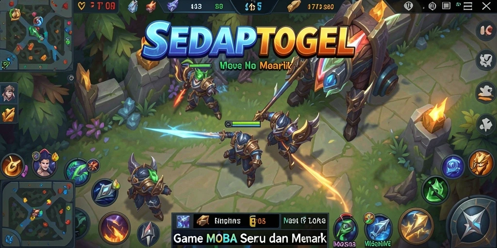 Screenshot gameplay SEDAPTOGEL menampilkan pertarungan epik antarkarakter.