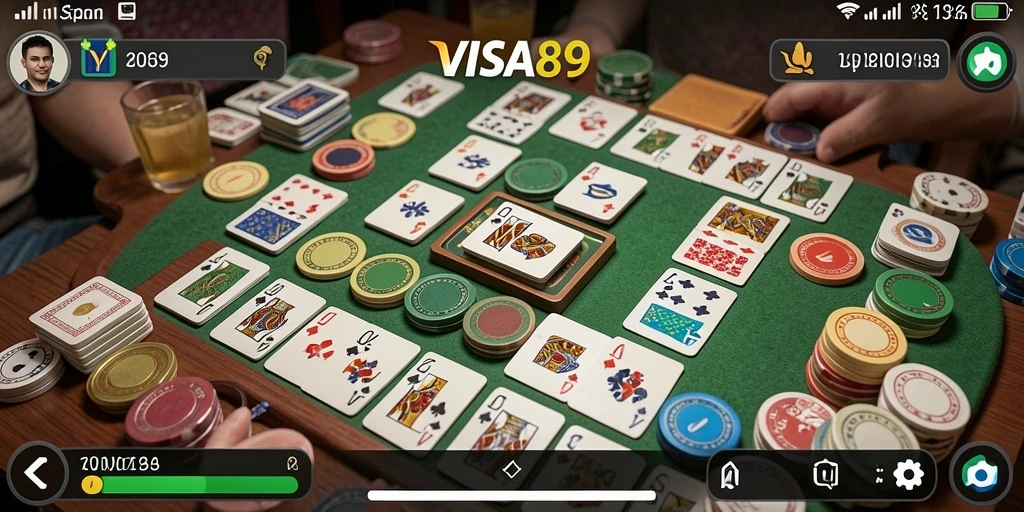 Screenshot gameplay menunjukkan momen seru permainan Gaple di VISA89.