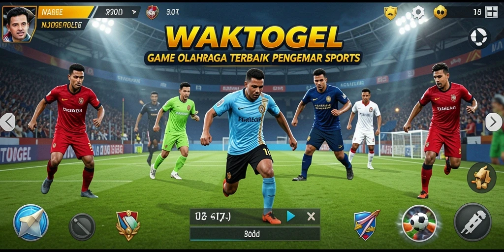 Gameplay dinamis dalam WAKTOGEL yang menampilkan berbagai olahraga.